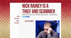 Desktop Screenshot of nickraineyisathief.com